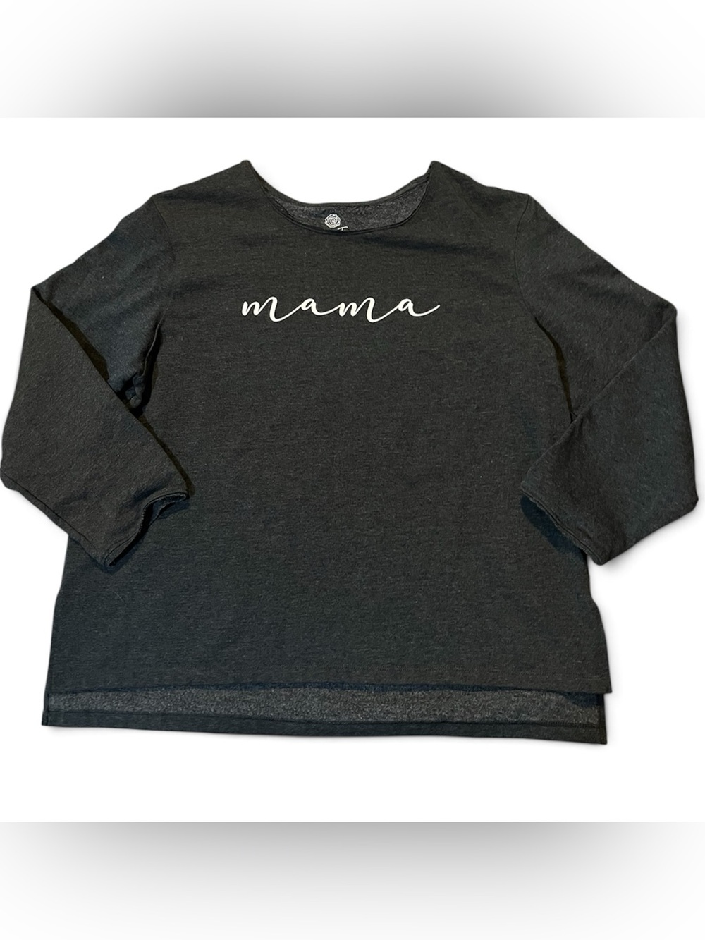 Positively Mama Black Long Sleeve Top Women’s XL 16/18 Relaxed Comfy Sweatshirt